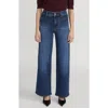 Frame Le Pixie Slim Palazzo Patch Pocket High Waist Wide Leg Jeans In Multi
