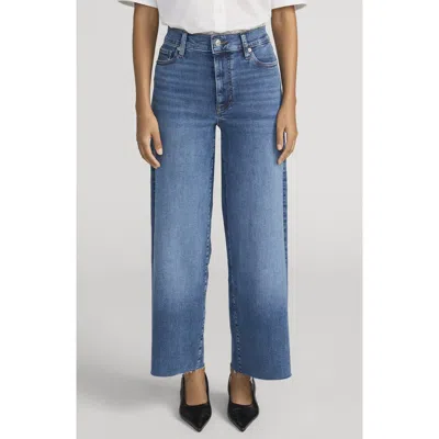 Frame Le Pixie Slim Palazzo Raw Hem Wide Leg Jeans In Canals Raw After