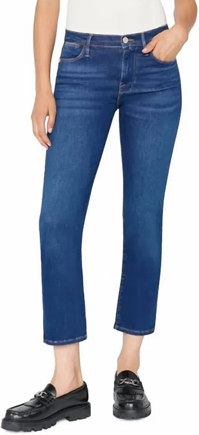 Frame Le Shape High Straight Jeans In Stover In Multi