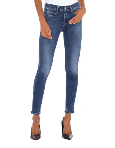 Frame Le Skinny De Jeanne In Edgewater Chew In Blue