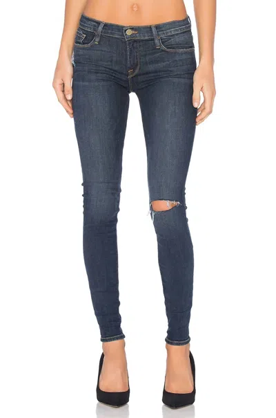 Frame Le Skinny De Jeanne In Kings Highway In Blue