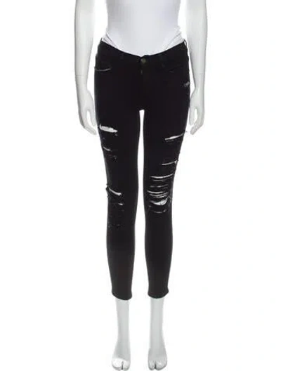 Pre-owned Frame Le Skinny De Jeanne Skinny Leg Jeans In Black