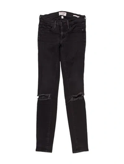 Pre-owned Frame Le Skinny De Jeanne Skinny Leg Jeans In Black