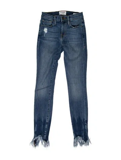 Pre-owned Frame Le Skinny De Jeanne Skinny Leg Jeans In Blue