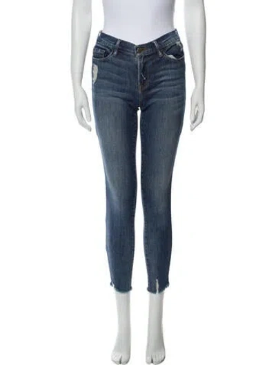 Pre-owned Frame Le Skinny De Jeanne Skinny Leg Jeans In Blue