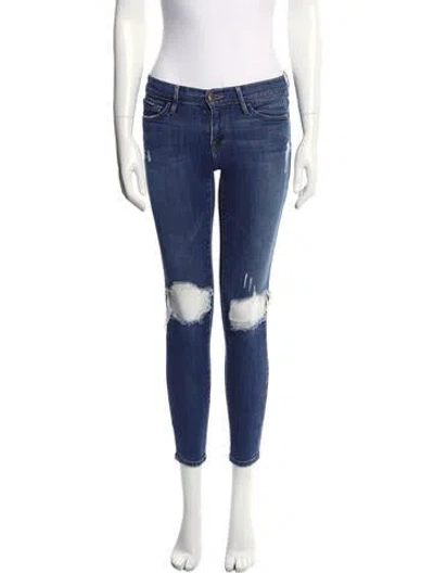 Pre-owned Frame Le Skinny De Jeanne Skinny Leg Jeans In Blue
