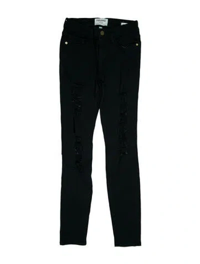 Pre-owned Frame Le Skinny De Jeanne Skinny Leg Jeans In Green