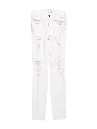 Pre-owned Frame Le Skinny De Jeanne Skinny Leg Jeans In White