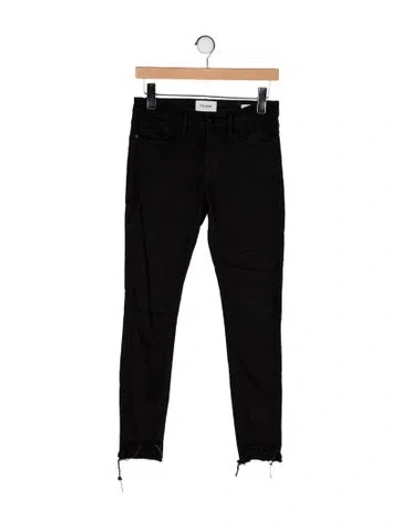 Pre-owned Frame Le Skinny De Jeanne Skinny Leg Pants In Black