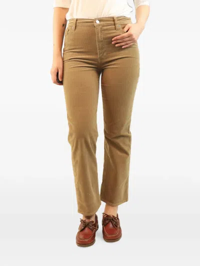 Pre-owned Frame Le Sleek Corduroy Jeans In Brown