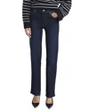 Frame Le Sleek High Rise Straight Jeans In Fairway In Black