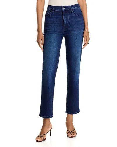 Frame Le Sleek High Rise Straight Jeans In Ultraviolet In Blue