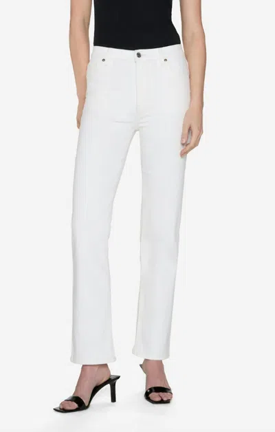 FRAME LE SLEEK HIGH RISE STRAIGHT LEG JEAN IN WHITE