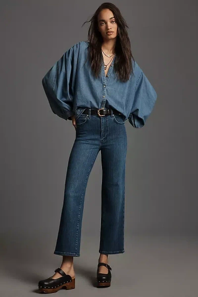 Frame Le Sleek High-rise Straight-leg Jeans In Blue