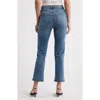 Frame The Ruler Frayed High Waist Ankle Straight Leg Jeans