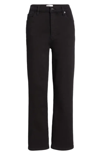 Frame Womens Noir Slim Palazzo Wide-leg High-rise Stretch Denim-blend Jeans In Black