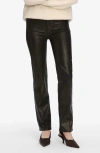 Frame Le Sleek High Waist Ankle Straight Leg Jeans In Black