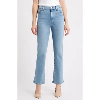 Frame Le Sleek Straight High Rise Jeans In Ripple In Blue