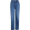 Frame Le Sleek High Waist Ankle Straight Leg Jeans In Blue