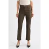 Frame Le Sleek High Waist Ankle Straight Leg Jeans In Brown