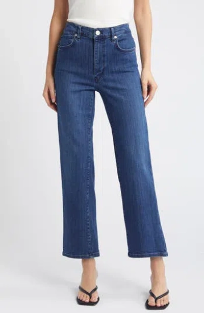 Frame Womens The Ruler Crop Five-pockets Straight-leg High-rise Stretch-denim Jeans Written
