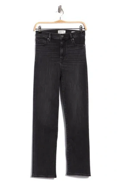 Frame Le Sleek High Waist Ankle Straight Leg Jeans In Black