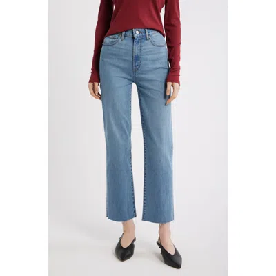Frame Le Sleek High Waist Ankle Straight Leg Jeans In Blue