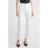 Frame Le Sleek High Waist Ankle Straight Leg Jeans In White