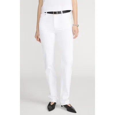 Frame Le Sleek High Waist Straight Leg Jeans In White