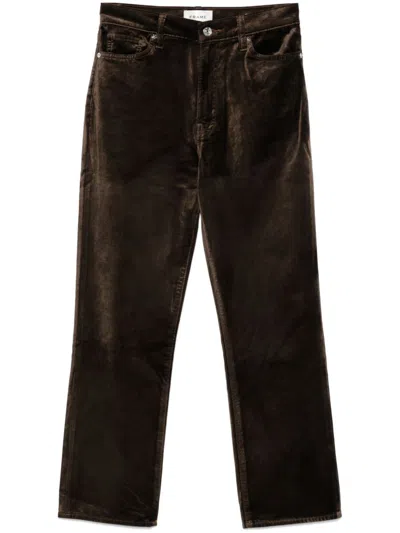 Frame Le Sleek Trousers In Brown
