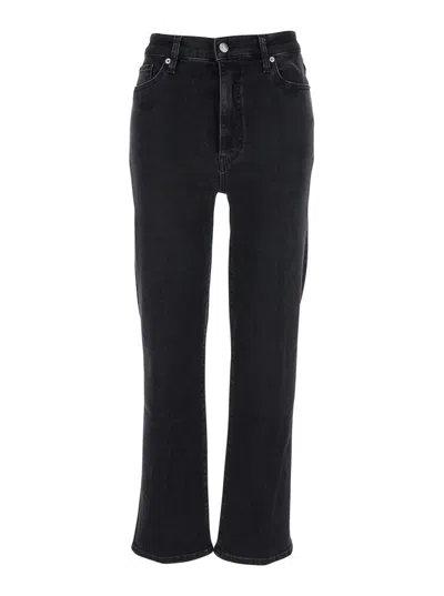 FRAME 'LE SLEEK' BLACK JEANS WITH TAPERED LEG IN DENIM WOMAN