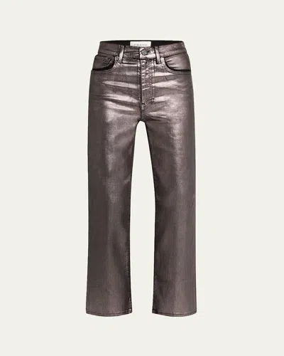 FRAME LE SLEEK STRAIGHT COATED JEANS