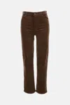 Frame Le Sleek Straight Corduroy In Brown