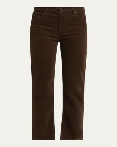 Frame Le Sleek Straight Corduroy Jeans In Brown