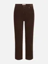 Frame Le Sleek Straight Corduroy Jeans In Brown