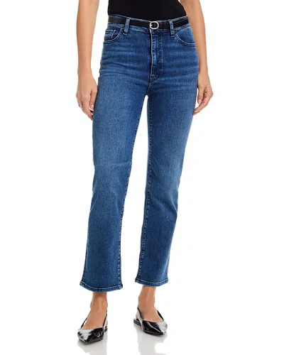 Frame Le Sleek Straight High Rise Jeans In Ease In Blue