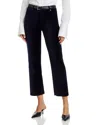 Frame Le Sleek Straight High Rise Jeans In Navy Velvet