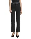 Frame Le Sleek Straight High Rise Studded Jeans In Meteor