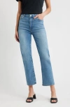 Frame Le Sleek Straight High Waist Straight Leg Jeans In Black
