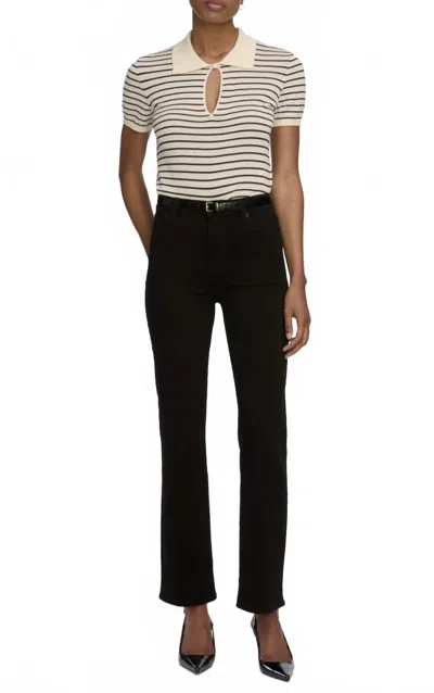 Frame Le Sleek Straight Jean In Black