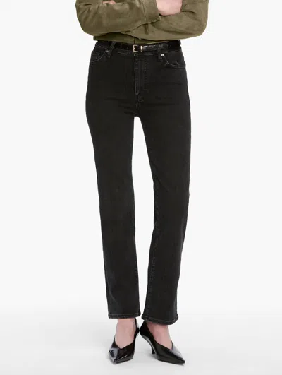 Frame Le Sleek Straight Jean In Meteor In Black