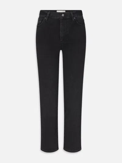 Frame Le Sleek Straight Jeans In Black