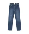 Frame Le Sleek High-rise Straight Jeans In Blue
