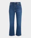 Frame The Seamed High-rise Wide-leg Trouser Jeans In Blue