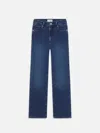 Frame Le Sleek High-rise Straight Jeans In Blue