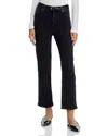 Frame Le Sleek Straight Jeans In Meteor In Black