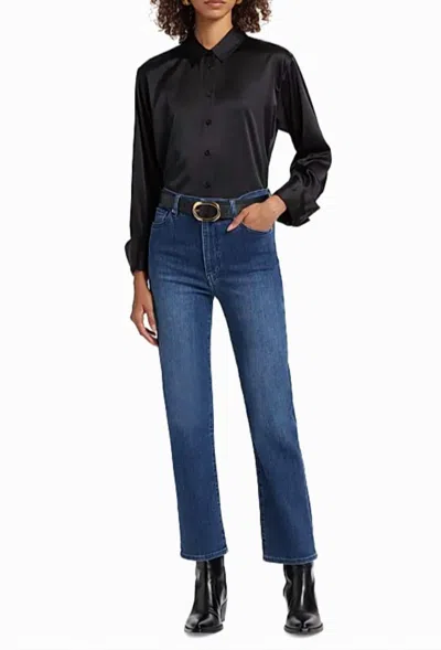 Frame Le Sleek Straight Jeans In Thunderstorm In Multi
