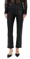 Frame Le Sleek Straight Jeans Mood Ring Coated In Black