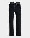 Frame Le Sleek Straight Jeans In Black