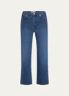 Frame Le Sleek High-rise Straight Jeans In Thundersto